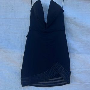 Nasty Gal black strapless dress